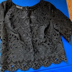 Bebe Black Lace Women's Top
